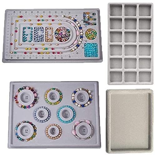 BABOS Bead Design Board Armband Design Board Beflockte Perlen Board Matten Halskette Perlen Schmuck Organizer Tablett -B von BABOS