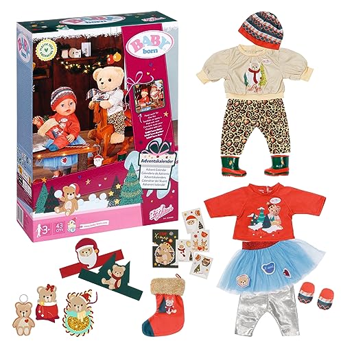 BABY born Adventskalender mit 24 Überraschungen, enthält Kleidung und Accessoires für 43 cm Puppen, 834466 Zapf Creation von BABY Born