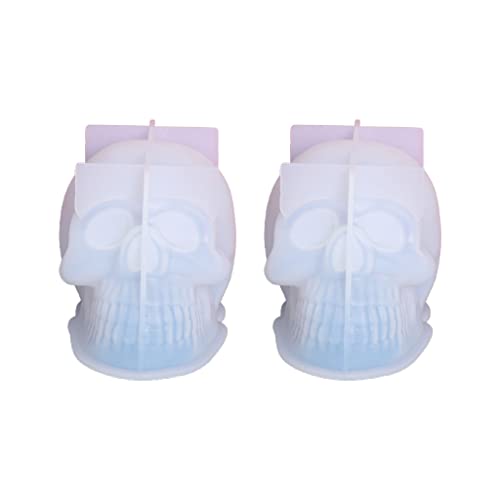 3D-Totenkopf-Formen, Set mit 2 Silikon-Skelett-Formen, Halloween-Form, Totenkopf-Form, 3D von BABYVIVA