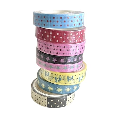 BABYVIVA Ästhetischer Stern Gepunktete Muster Tape Hintergrundmaskelband Scrapbooking Dekoratives Band Für Notebook Journal Planer BABYVIVA Ästhetischer Stern Gepunktete Muster Tape Hintergrundmaskelband Scrapbooking Dekoratives Band Für Notebook Journal Planer von BABYVIVA