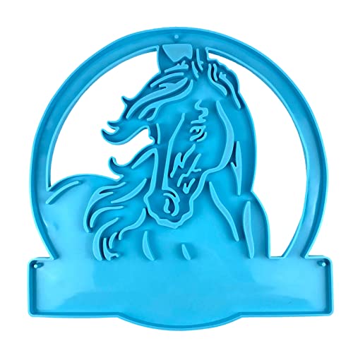 BABYVIVA Epoxidharz-Form mit Bauernhofpferd für Kopfdekoration, Y-Bauernhoftier-Pferd für Kopfanhänger, Pferdenummer, Silikonform, Y-Handwerk von BABYVIVA
