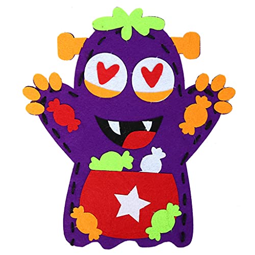 BABYVIVA Handpuppe Handgefertigte Materialien Selbstklebendes Kunsthandwerk Kunstunterrichtszubehör Interaktives Kinder Halloween Neujahrshandwerk von BABYVIVA