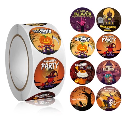 BABYVIVA Stück Halloween Aufkleber Halloween Etiketten Geschenk Versiegelungsaufkleber Selbstklebende Geschenkpapier Aufkleber Halloween Zubehör von BABYVIVA