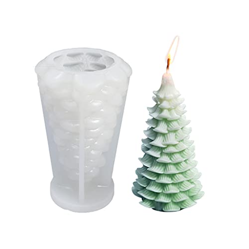 Große Luoye Weihnachtsbaum Silikonform Harz Epoxidharz Handwerk Polymer Ton Handwerk Ornament Schmuck Kerzen Herstellungswerkzeug von BABYVIVA