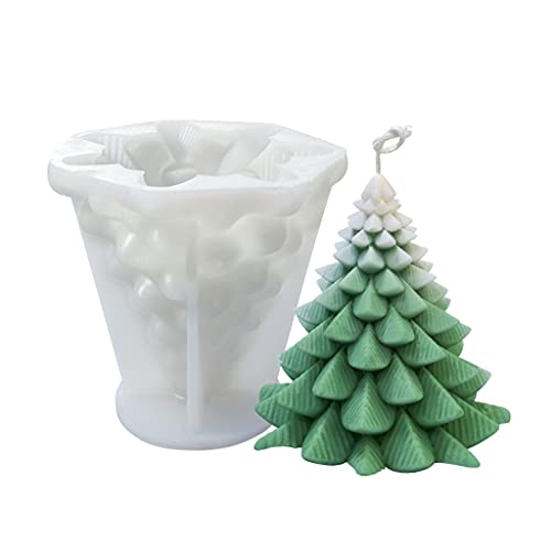 Große Luoye Weihnachtsbaum Silikonform Harz Epoxidharz Handwerk Polymer Ton Handwerk Ornament Schmuck Kerzen Herstellungswerkzeug von BABYVIVA