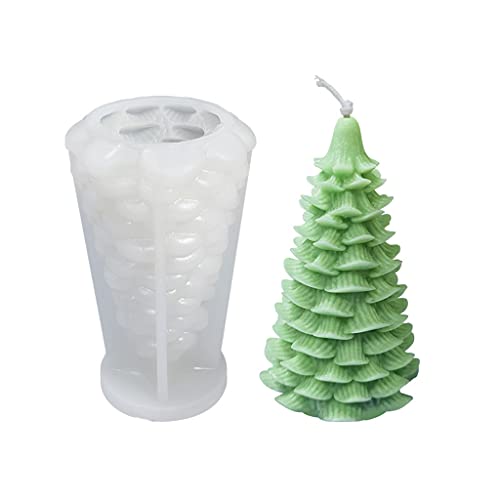 Große Luoye Weihnachtsbaum Silikonform Harz Epoxidharz Handwerk Polymer Ton Handwerk Ornament Schmuck Kerzen Herstellungswerkzeug von BABYVIVA