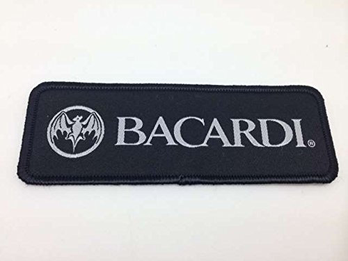 BACARDI Aufnäher - schwarz - 12,5x4,5 cm Patch Aufbügler von BACARDI