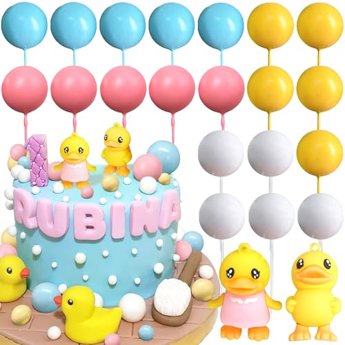 Gelbe Ente Kuchen Dekoration Ente Geburtstag Dekorationen Niedliche Kleine Ente Cupcake Topper für Geburtstagsfeier Babyparty Dekorationen von BACH AND BOUJEE