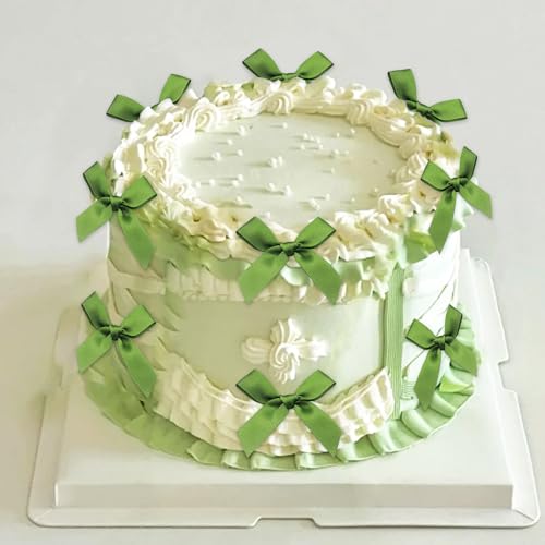 Grüne Schleife Tortenaufleger Schleifenknoten Bänder Schleife Torte Dessert Picks für Dekorationen Braut Babydusche Hochzeit Geburtstag Party Dekoration von BACH AND BOUJEE