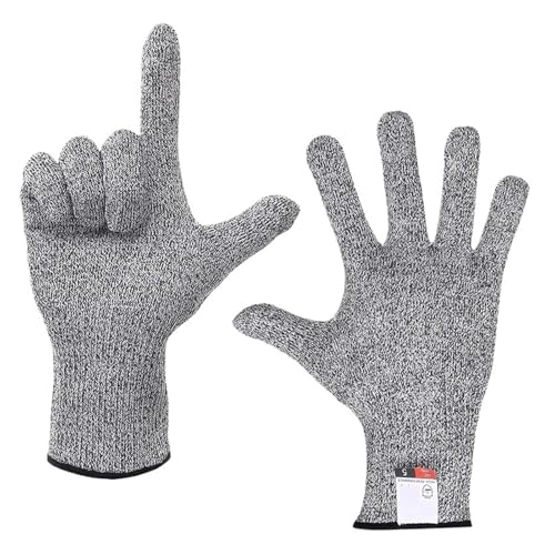 BADIKA Sicherheitshandschuhe Anti Cut H+P+P+E Sicherheits-Anti-Schnitt-Handschuhe der Stufe 5, hochfest, Industrie, Küche, Garten, Kratzfest, schnittfest, Glasschneiden, Mehrzweck(XL) von BADIKA