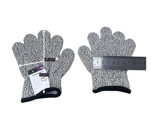 BADIKA Sicherheitshandschuhe Anti Cut H+P+P+E Sicherheits-Anti-Schnitt-Handschuhe der Stufe 5, hochfest, Industrie, Küche, Garten, Kratzfest, schnittfest, Glasschneiden, Mehrzweck(XXS (13CM)) von BADIKA