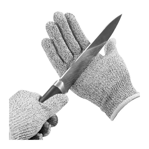 BADIKA Sicherheitshandschuhe Anti Cut Schnittfeste Handschuhe der Klasse 5, kratzfester Glasschneide-Sicherheits-Arbeitsschutzhandschuh for das Angeln im Küchengarten(XL) von BADIKA