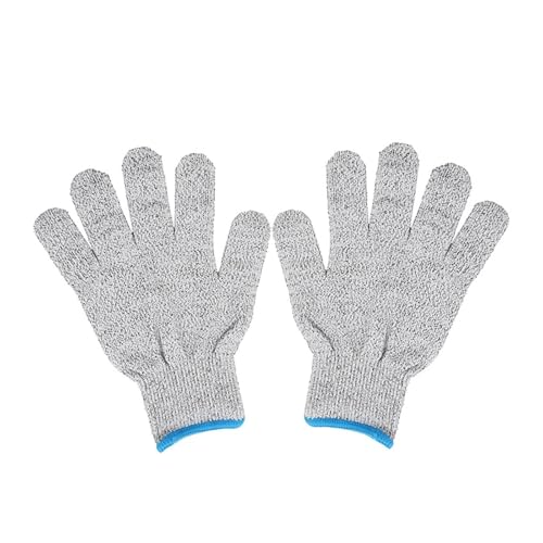 BADIKA Sicherheitshandschuhe Anti Cut Schnittschutzhandschuhe der Güteklasse 5, schnittfest, stichfest, for die Küche, Kratzfest, Glasschneiden, Sicherheitsschutz for Gärtner(Gray M) von BADIKA