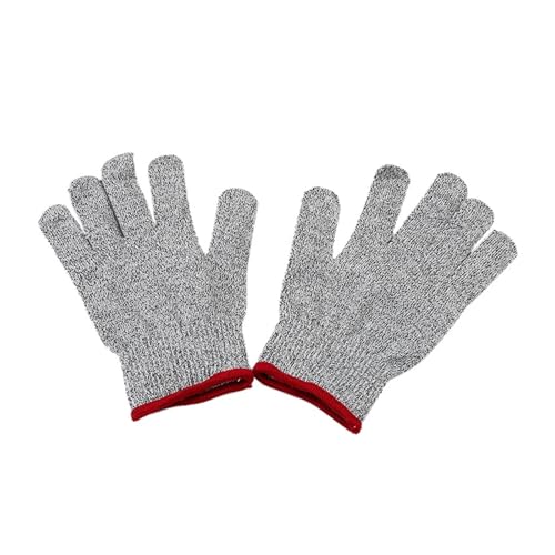 BADIKA Sicherheitshandschuhe Anti Cut Schnittschutzhandschuhe der Güteklasse 5, schnittfest, stichfest, for die Küche, Kratzfest, Glasschneiden, Sicherheitsschutz for Gärtner(Gray S) von BADIKA