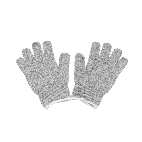 BADIKA Sicherheitshandschuhe Anti Cut Schnittschutzhandschuhe der Güteklasse 5, schnittfest, stichfest, for die Küche, Kratzfest, Glasschneiden, Sicherheitsschutz for Gärtner(Gray XL) von BADIKA