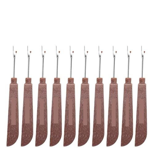 BADIKA Stichentferner 1/10Pcs Stahl Fadenschneider Holz Kunststoff Griff Naht Trenner Stich Entfernung Messer Nadel Kunst Nähen Werkzeug DIY nähzubehör(10pcs) von BADIKA