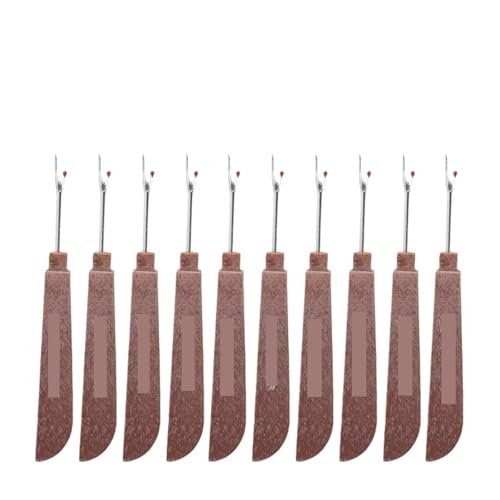 BADIKA Stichentferner 1/10Pcs Stahl Fadenschneider Holz Kunststoff Griff Naht Trenner Stich Entfernung Messer Nadel Kunst Nähen Werkzeug DIY nähzubehör(A-12.6x1.3x0.6,1pcs) von BADIKA