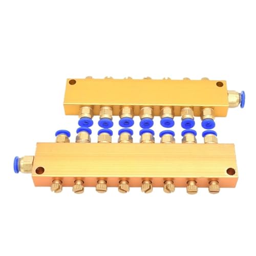 BADIKA Ventil-Schmiersystem 2 3 4 5 6 7 8 9 10 12-Wege-Schmieröl-Kolbenverteiler-Verteilerblock mit Steckanschluss for Zentralschmiersysteme(10 Ways) von BADIKA