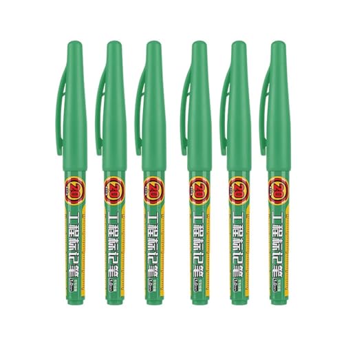 Federkopfmarkierer Deep Hole Long Nib Scriber 6 stücke 30/20 MM Lange Kopf Marker Holzbearbeitung Bohren Markierungsstift Schnell Trocknend Engineering Marker Verlängern Stanzen Zeichen öl(6pcs Green von BADIKA