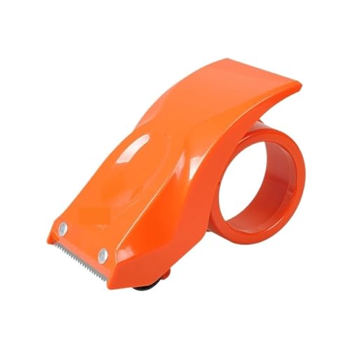 Industrieller Klebebandschneider Kunststoff-Papierbox, Klebebandspender, 40–60 mm Breite, Rollenband, transparentes Klebeband, Schulbürobedarf, Schreibtischzubehör(FQ-60S Orange) von BADIKA