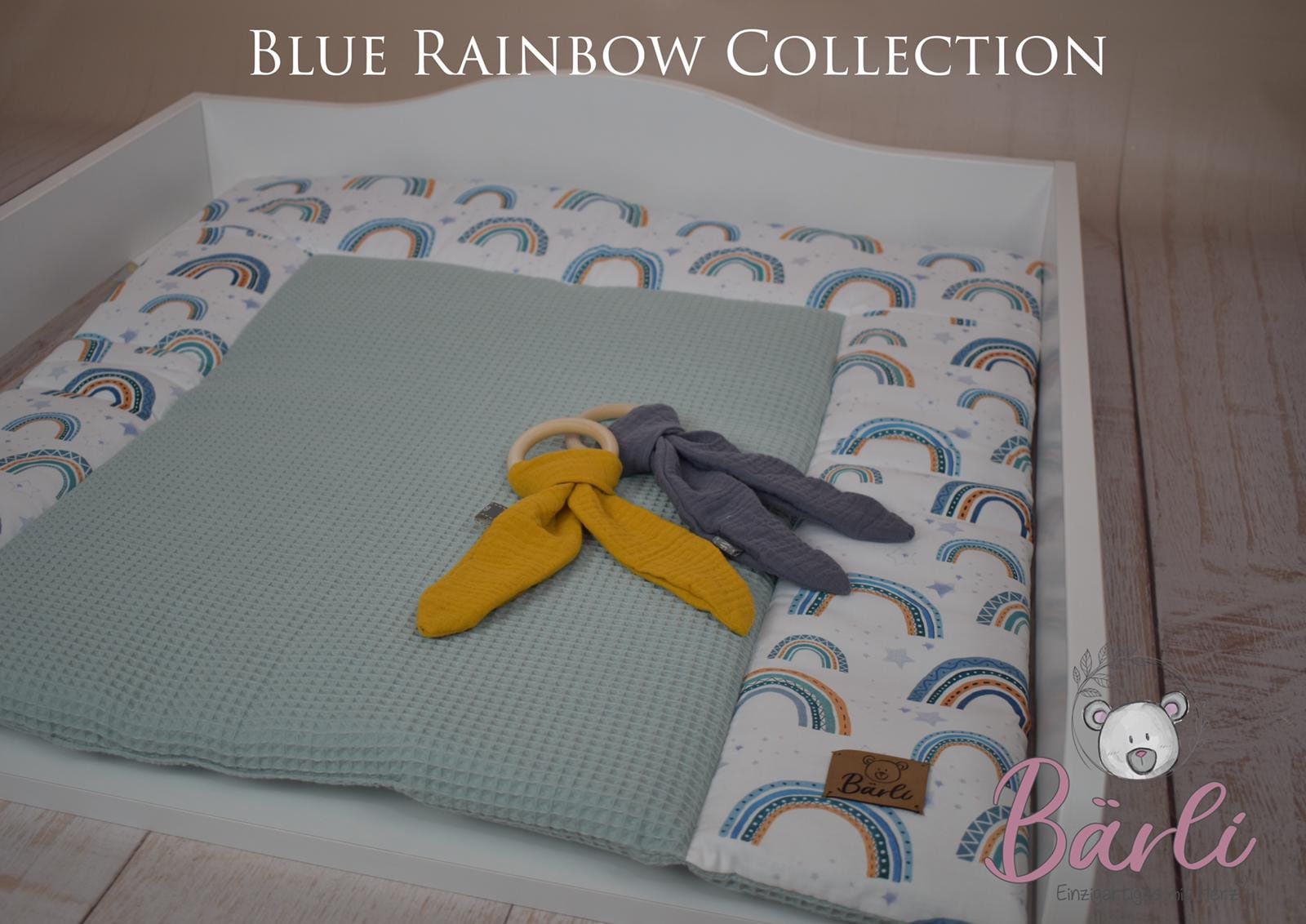 Wickelauflage Wickelunterlage Blue Rainbow von BAERLISTORE