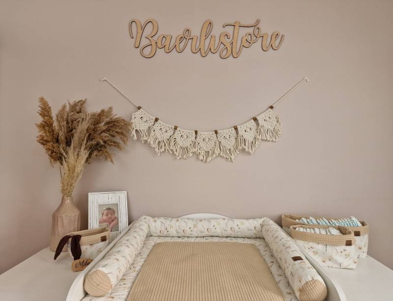 Wickelauflage Wickelunterlage Boho Flower von BAERLISTORE