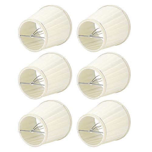 6pcs Stofflampenschein Dekoration für Heimische Kronleuchter Wandheizenlampe mit Einfacher Installation, Beige, 9x13x14 Cm, Hochwertig von BAFOVY