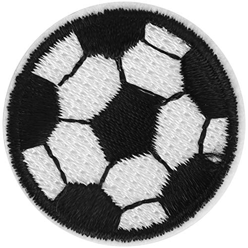 Fußball-Stickerei-Patches, DIY-Kleidung, Dekoration, Fußball-Stoffaufkleber, 3 Cm, mit Stickzubehör, für T-Shirts, Rucksäcke von BAFOVY