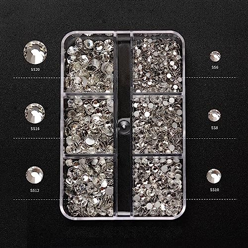 1000 Stück 3D-Diamant-Maniküre mit flachem Boden, bunt, rechteckig, quadratisch, Diamant-Maniküre von BAHJKASD