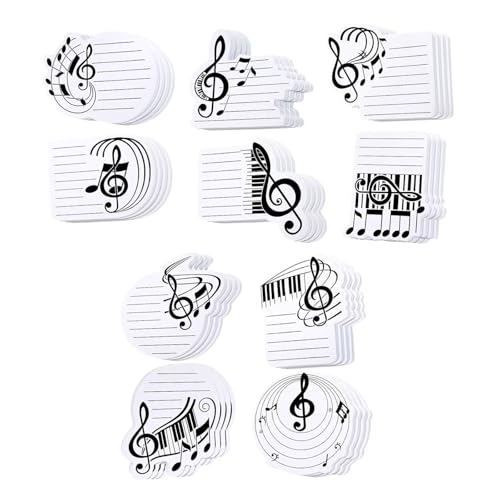 10pcs Selbstklebende Sticknoten Pad Selbst Stick Pad Abnehmbares Stick Memo Pad Musical Note Form Memo Notizier Set Set von BAHJKASD