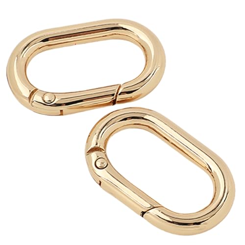 2 PCs Multifunktionelle Ovale Ringe Schnallen Schnalle Metall Federschlüsselringe Oval Rings Schnappschaltklatschen Für Geldbörsen Keychain von BAHJKASD