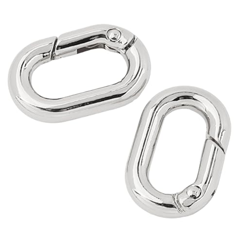 2 PCs Multifunktionelle Ovale Ringe Schnallen Schnalle Metall Federschlüsselringe Oval Rings Schnappschaltklatschen Für Geldbörsen Keychain von BAHJKASD