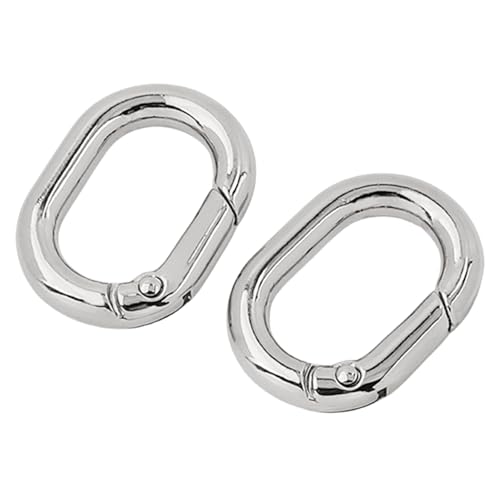 2 PCs Multifunktionelle Ovale Ringe Schnallen Schnalle Metall Federschlüsselringe Oval Rings Schnappschaltklatschen Für Geldbörsen Keychain von BAHJKASD