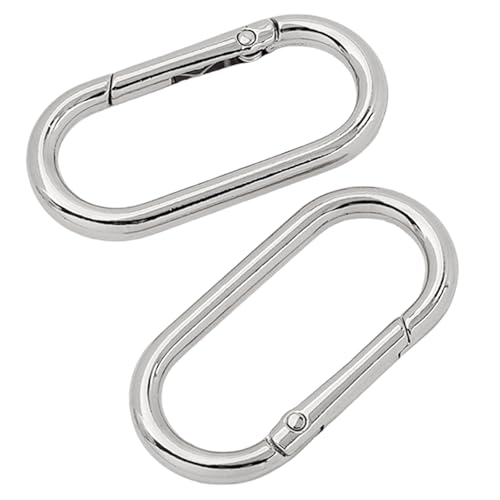 2 PCs Multifunktionelle Ovale Ringe Schnallen Schnalle Metall Federschlüsselringe Oval Rings Schnappschaltklatschen Für Geldbörsen Keychain von BAHJKASD