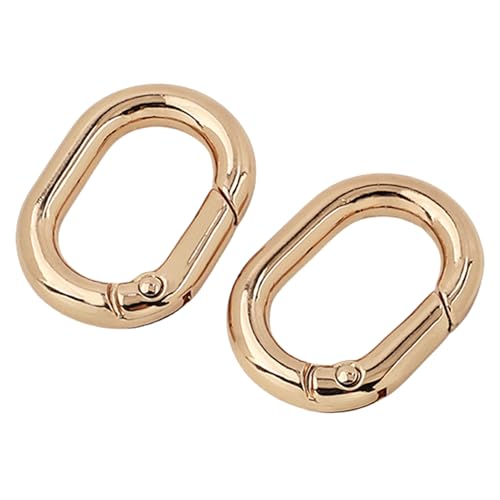 2 PCs Multifunktionelle Ovale Ringe Schnallen Schnalle Metall Federschlüsselringe Oval Rings Schnappschaltklatschen Für Geldbörsen Keychain von BAHJKASD