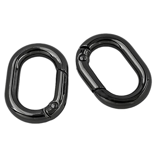 2 PCs Multifunktionelle Ovale Ringe Schnallen Schnalle Metall Federschlüsselringe Oval Rings Schnappschaltklatschen Für Geldbörsen Keychain von BAHJKASD