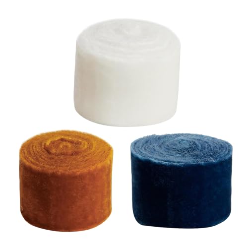 3 Rollen Geschenkbänder Velvets Ribbons Polyester Ribbons Dekoratives Band Für Blumenstrauß Hochzeitsfeier Dekoration von BAHJKASD