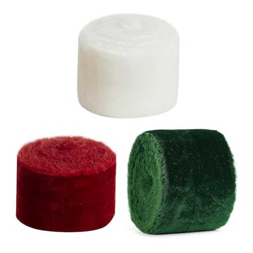 3 Rollen Geschenkbänder Velvets Ribbons Polyester Ribbons Dekoratives Band Für Blumenstrauß Hochzeitsfeier Dekoration von BAHJKASD