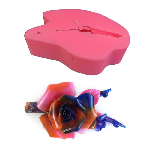 3D Rose Kerze Form Rose Harz Form Für Kerze Seife Duft Sticks Gips Ornamente Valentinstag Geschenk von BAHJKASD