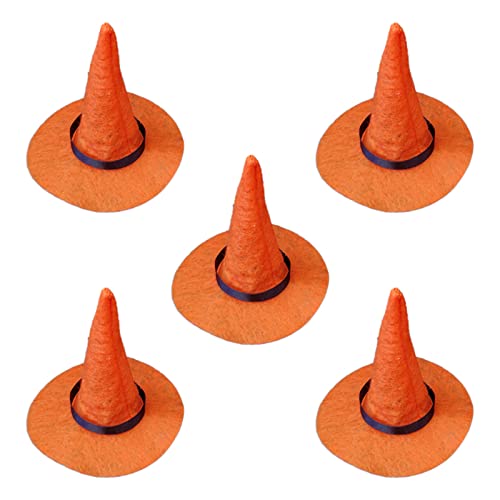 BAHJKASD Hexenhüte und Besen basteln dekorativer Hut kleiner Hexenhut Halloween für Bastelbedarf von BAHJKASD