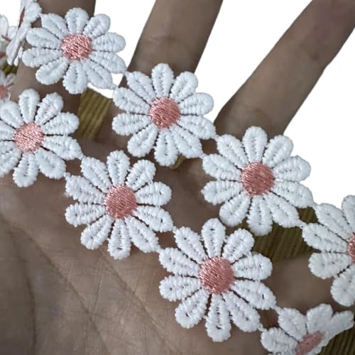 Blumenspitzenband 1 Yard 25 Mm Breit Bestickter Spitzenverkleidungsband Für Hochzeitskleid Kleidung Verzierung von BAHJKASD