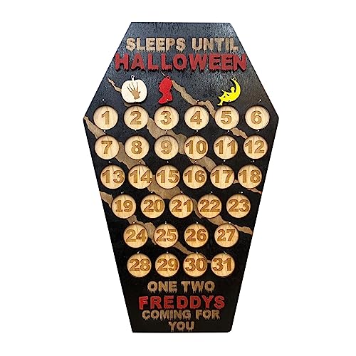 Halloween Holz Countdown bis Halloween Decor Horror Sarg Ornamente Dekoration von BAHJKASD