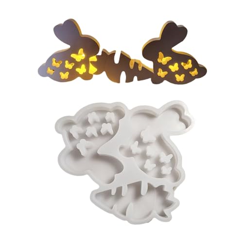 Kaninchen Silikonkerzenformen Für Epoxidharz Kerzenseife Und 3D Kaninchen Silikonformen Für Schokoladenfondantbacken von BAHJKASD