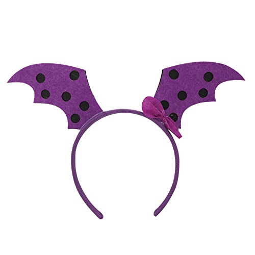 Teufelsflügel Stirnband Gothic Fledermaus Flügel Haarband Fledermaus Haarreifen Cosplay Halloween Haarreifen Nacht Party Haarband von BAHJKASD