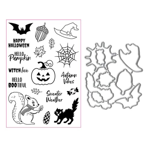 Transparente Halloween-Stempel und Stanzformen für Kartenherstellung, Fotoalbum, Dekorationen, Stanzschablone, Scrapbooking, Dekoration von BAHJKASD