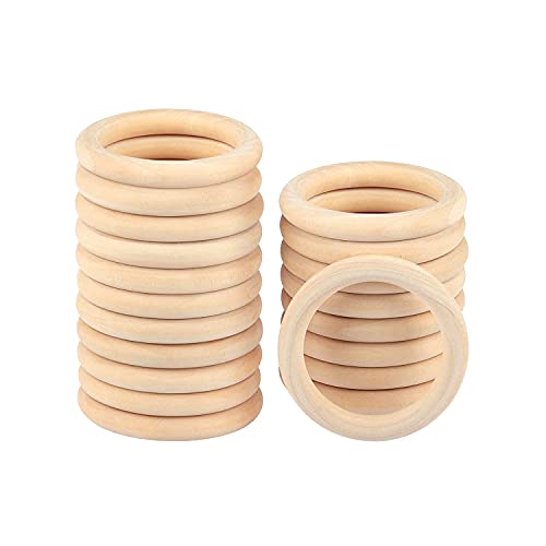 BAIGOO 30 StüCk 70Mm Ringe, Ringe Kreise für DIY, Makramee Pflanzen AufhäNger, Ornamente und Schmuck Herstellung von BAIGOO