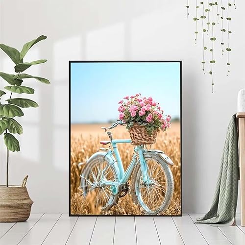 5D Diamond Painting Auto Diamant Painting Bilder Erwachsene, Blume Diamond Painting Set, Diamond Painting Klein 80x110cm, DIY Runde Full Drill Kristall Cross Stickerei Basteln für Home Wall Decor A-Q von BAIYAACO