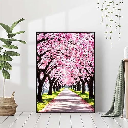 5D Diamond Painting Baum Diamant Painting Bilder Erwachsene, Blume Diamond Painting Set, Diamond Painting Klein 70x95cm, DIY Runde Full Drill Cross Stickerei Basteln für Home Wall Decor Geschenk 8-3 von BAIYAACO