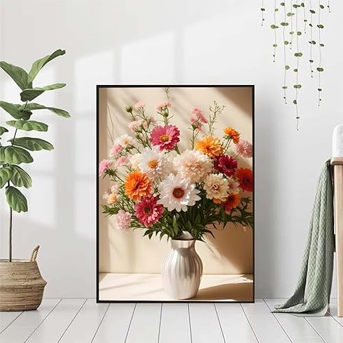 5D Diamond Painting Blume Diamant Painting Bilder Erwachsene, Chrysantheme Diamond Painting Set, Diamond Painting Klein 80x110cm, DIY Runde Full Drill Cross Stickerei Basteln für Home Wall Decor 9-U von BAIYAACO