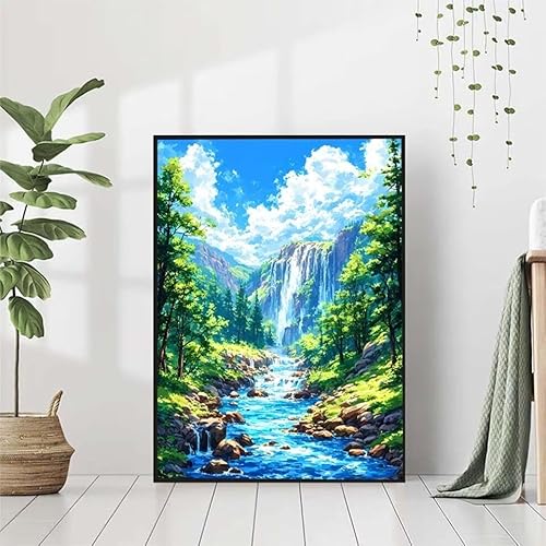 5D Diamond Painting Fallen Diamant Painting Bilder Erwachsene, Landschaft Diamond Painting Set, Diamond Painting Klein 80x100cm, DIY Runde Full Drill Cross Stickerei Basteln für Home Room Wall Decor von BAIYAACO